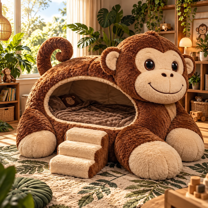 Giant Plush Monkey Sleep Pod