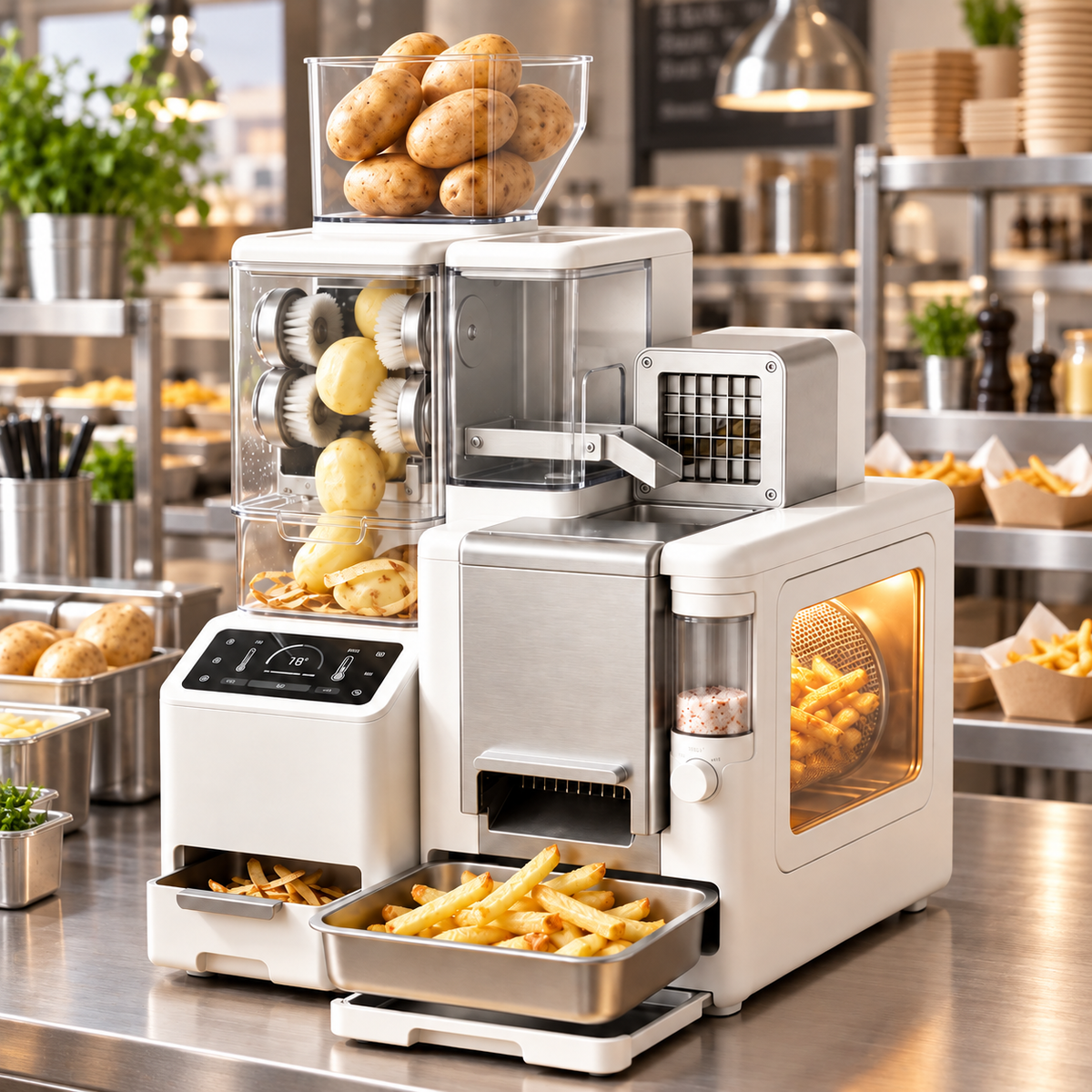 FryFlow One-Touch Potato-to-Fries Appliance
