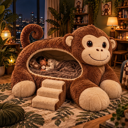 Giant Plush Monkey Sleep Pod