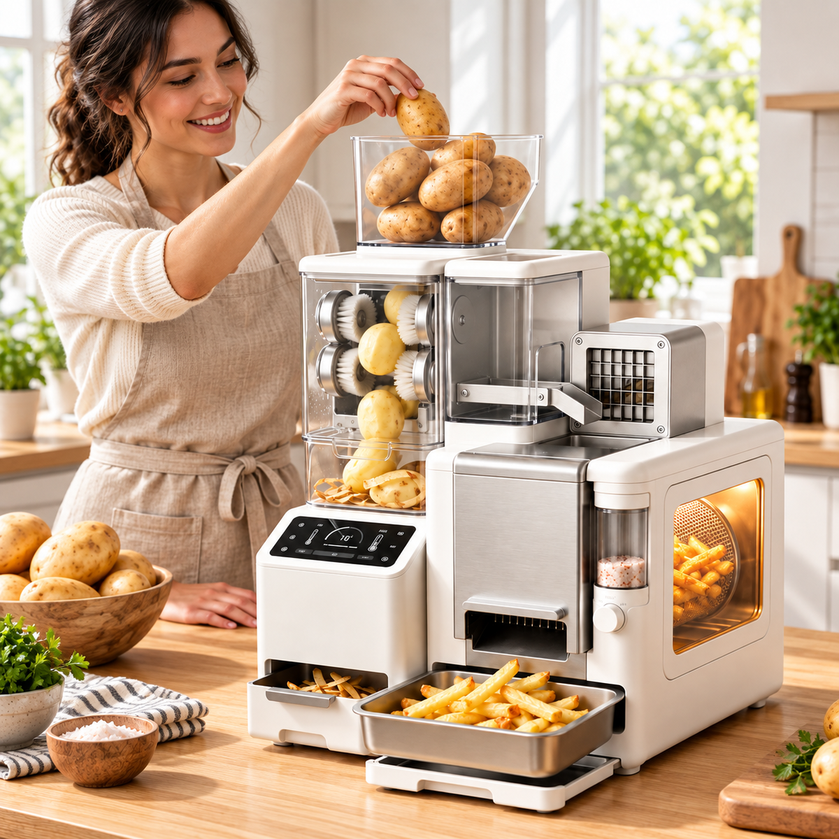 FryFlow One-Touch Potato-to-Fries Appliance
