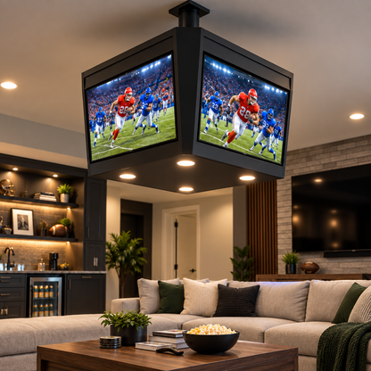 Ceiling-Mounted Multi-Screen Sports Viewing System
