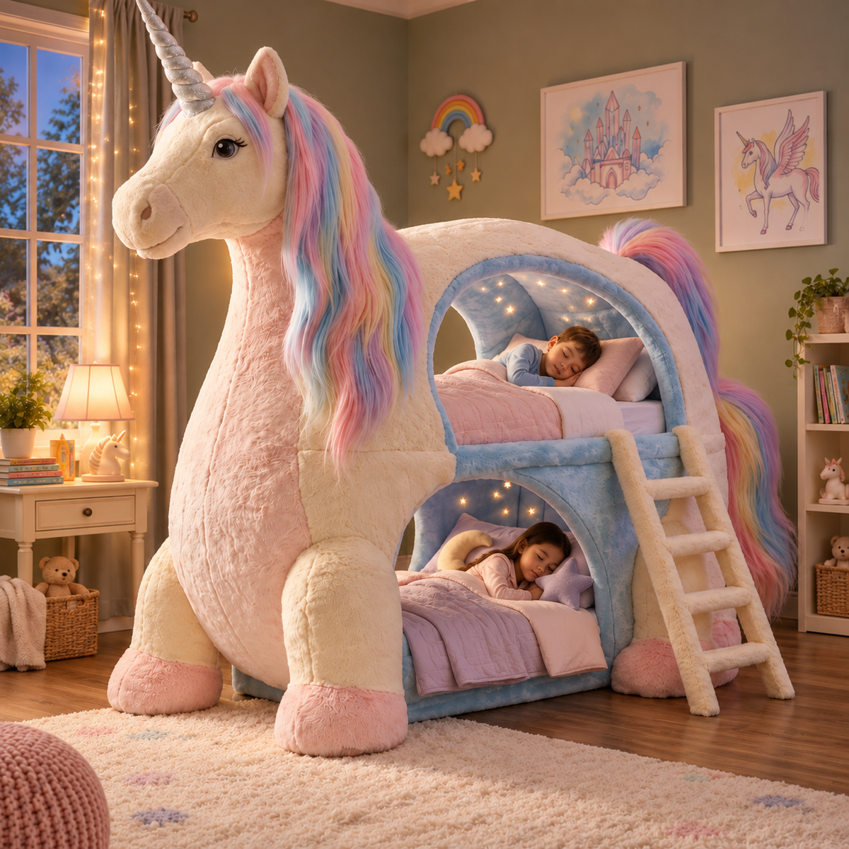 Giant Unicorn Bunk Bed