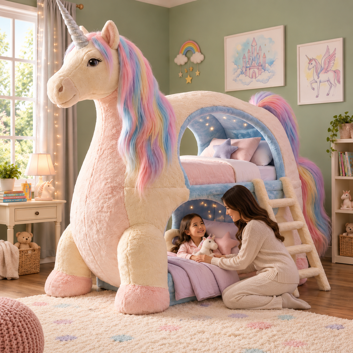 Giant Unicorn Bunk Bed