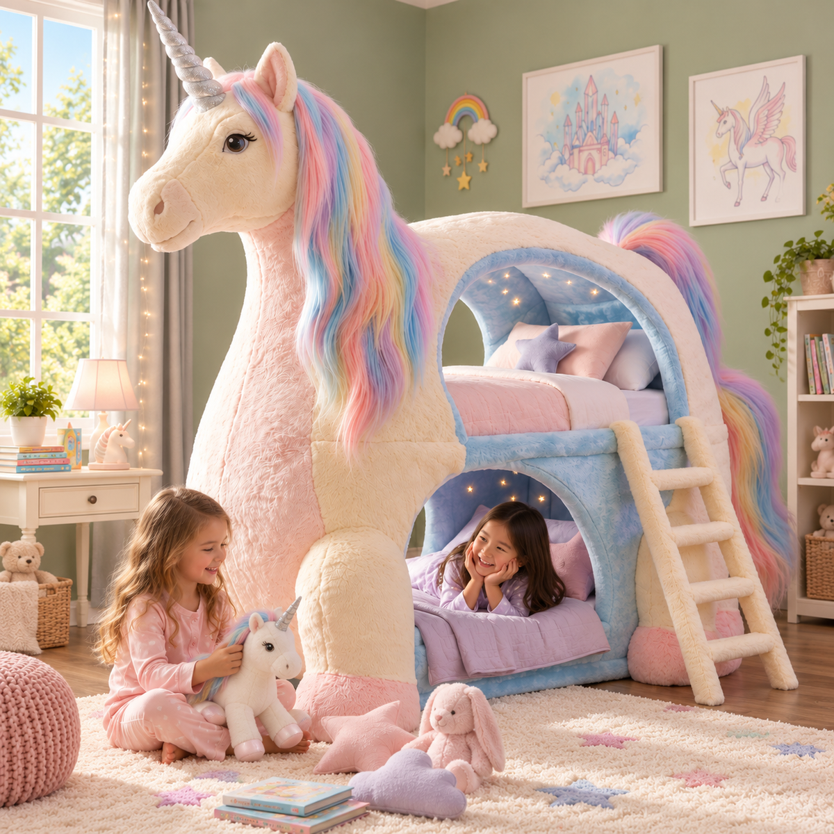 Giant Unicorn Bunk Bed