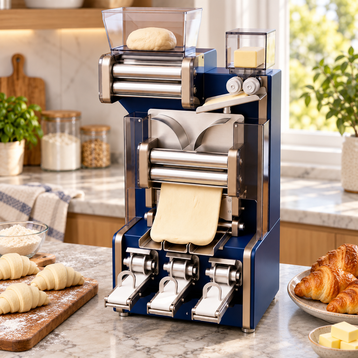Automatic Croissant Dough Laminating &amp; Forming Machine